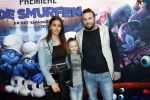 Amsterdam 18 maart 2017
Premiere de Smurfen in pathe arena. Jamie Saunders met vrouw en dochter