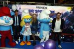 Amsterdam 18 maart 2017 
premiere Smurfen in  Pathe Arena. Johnny de Mol Pip Pellens en Kees Tol
