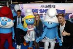 Amsterdam 18 maart 2017 
premiere Smurfen in  Pathe Arena. Johnny de Mol Pip Pellens en Kees Tol
