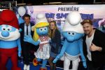 Amsterdam 18 maart 2017 
premiere Smurfen in  Pathe Arena. Johnny de Mol Pip Pellens en Kees Tol