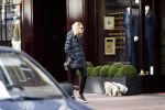 Amsterdam 24 maart 2017  
Kimberley Klaver met hond in amsterdam zuid