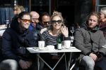 Amsterdam 23 maart 2017  
Kimberly Klaver en haar man Bas Schothorst op terras in Amsterdam