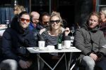 Amsterdam 23 maart 2017  
Kimberly Klaver en haar man Bas Schothorst op terras in Amsterdam