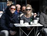 Amsterdam 23 maart 2017  
Kimberly Klaver en haar man Bas Schothorst op terras in Amsterdam
