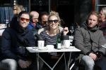 Amsterdam 23 maart 2017  
Kimberly Klaver en haar man Bas Schothorst op terras in Amsterdam