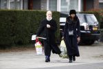 Amsterdam 19 maart 2017
Laetitia Griffith met haar man op straat in Amsterdam zuid.
