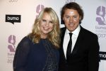 Hilversum 6 maart 2017
Uitreiking Buma awards in studio 21. Linda de Mol met Jeroen Rietbergen en zoon Julian Vahle
