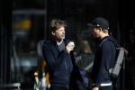 Amsterdam 15 maart 2017  
Mark v d Loo en Pokerspeler Noah Boeken eten ijsje