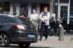 Amsterdam 26 maart 2017 
Martijn Krabbe en zij vriendin Noi Pakon doen boodschappen op de verjaardag van Martijn.