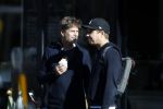 Amsterdam 15 maart 2017  
Mark v d Loo en Pokerspeler Noah Boeken eten ijsje