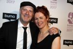Hilversum 6 maart 2017
Uitreiking Buma awards in studio 21. Blof met hun dames. Paskal jacobsen Norman Bonink Peter Slager en Bas Kennis met hun vrouwen