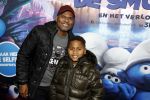 Amsterdam 18 maart 2017 
premiere Smurfen in  Pathe Arena. Roue verveer met zoon