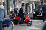 Amsterdam 9 maart 2017 
Ruben Nicolai op zijn scooter