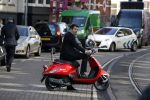 Amsterdam 9 maart 2017 
Ruben Nicolai op zijn scooter