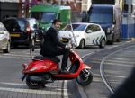 Amsterdam 9 maart 2017 
Ruben Nicolai op zijn scooter