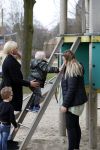 Den Haag 24 maart 2018
Barbie (Samantha de Jong) met haar kinderen Angelina en Milano en twee vriendinnen in een speeltuin.