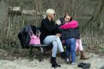 Den Haag 24 maart 2018
Barbie (Samantha de Jong) met haar kinderen Angelina en Milano en twee vriendinnen in een speeltuin.