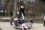 Den Haag 24 maart 2018
Barbie (Samantha de Jong) met haar kinderen Angelina en Milano en twee vriendinnen in een speeltuin.