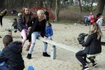Den Haag 24 maart 2018
Barbie (Samantha de Jong) met haar kinderen Angelina en Milano en twee vriendinnen in een speeltuin.