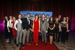 Amsterdam 19 maart 2018 
Yoran de Bont, Rene van Kooten, Brigitte Heitzer, Hans Cornelissen, Marijn Brouwers en Esmee Dekker bij de castpresentatie van de musical Evita in The Grand in Amsterdam. Hans Cornelisse is de producent.