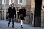 Amsterdam 19 maart 2018
Carice v Houten met haar vriend Guy Pierce op straat in Amsterdam