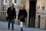 Amsterdam 19 maart 2018
Carice v Houten met haar vriend Guy Pierce op straat in Amsterdam