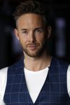 Amsterdam 15 maart 2018  
Presentatie kledinglijn Remy Bonjasky. Charly Luske met zijn arm in een brace na ongeluk met snowboard
