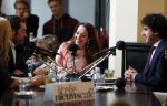 Den Haag 12 maart 2018
Fractievoorzitters Klaas Dijkhoff (VVD), Jesse Klaver (Groen Links), Lilian Marijnissen (SP) en Thierry Baudet (FvD) zijn met elkaar in gesprek in het Libelle Nieuwscafe ( Dudok). Ebru Umar is tafeldame