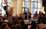Den Haag 12 maart 2018
Fractievoorzitters Klaas Dijkhoff (VVD), Jesse Klaver (Groen Links), Lilian Marijnissen (SP) en Thierry Baudet (FvD) zijn met elkaar in gesprek in het Libelle Nieuwscafe ( Dudok) Hilmar Mulder