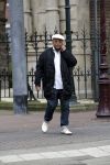 Amsterdam 21 maart 2018 
Howard Komproe op straat in Amsterdam