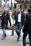 Den Haag 12 maart 2018
Fractievoorzitters Klaas Dijkhoff (VVD), Jesse Klaver (Groen Links), Lilian Marijnissen (SP) en Thierry Baudet (FvD) zijn met elkaar in gesprek in het Libelle Nieuwscafe ( Dudok)