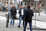 Den Haag 12 maart 2018
Fractievoorzitters Klaas Dijkhoff (VVD), Jesse Klaver (Groen Links), Lilian Marijnissen (SP) en Thierry Baudet (FvD) zijn met elkaar in gesprek in het Libelle Nieuwscafe ( Dudok)