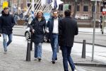 Den Haag 12 maart 2018
Fractievoorzitters Klaas Dijkhoff (VVD), Jesse Klaver (Groen Links), Lilian Marijnissen (SP) en Thierry Baudet (FvD) zijn met elkaar in gesprek in het Libelle Nieuwscafe ( Dudok)