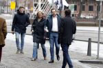 Den Haag 12 maart 2018
Fractievoorzitters Klaas Dijkhoff (VVD), Jesse Klaver (Groen Links), Lilian Marijnissen (SP) en Thierry Baudet (FvD) zijn met elkaar in gesprek in het Libelle Nieuwscafe ( Dudok)