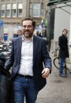 Den Haag 12 maart 2018
Fractievoorzitters Klaas Dijkhoff (VVD), Jesse Klaver (Groen Links), Lilian Marijnissen (SP) en Thierry Baudet (FvD) zijn met elkaar in gesprek in het Libelle Nieuwscafe ( Dudok)