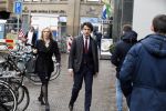 Den Haag 12 maart 2018
Fractievoorzitters Klaas Dijkhoff (VVD), Jesse Klaver (Groen Links), Lilian Marijnissen (SP) en Thierry Baudet (FvD) zijn met elkaar in gesprek in het Libelle Nieuwscafe ( Dudok)