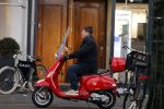 Amsterdam 13 maart 2018
Martijn Krabbe op zijn vespa scooter