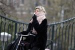 Amsterdam 23 maart 2018
Medina Schuurman op de fiets in Amsterdam