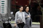 Amsterdam 13 maart 2018 
Monica Geuze zwanger met een vriendin op de cornelis schuytstraat