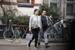 Amsterdam 13 maart 2018 
Monica Geuze zwanger met een vriendin op de cornelis schuytstraat