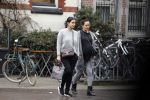 Amsterdam 13 maart 2018 
Monica Geuze zwanger met een vriendin op de cornelis schuytstraat