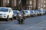 Amsterdam 19 maart 2018 
Oscar Hammerstein in bontjas op zijn BMW motor.