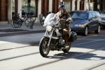 Amsterdam 19 maart 2018 
Oscar Hammerstein in bontjas op zijn BMW motor.