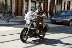 Amsterdam 19 maart 2018 
Oscar Hammerstein in bontjas op zijn BMW motor.