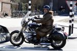 Amsterdam 19 maart 2018 
Oscar Hammerstein in bontjas op zijn BMW motor.
