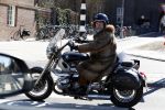 Amsterdam 19 maart 2018 
Oscar Hammerstein in bontjas op zijn BMW motor.
