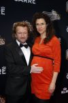 Amsterdam 29 maart 2018 
Premiere Sunset Boulevard in Carre. Pepijn Gunneweg met zwangere vrouw