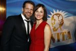 Amsterdam 19 maart 2018 
Yoran de Bont, Rene van Kooten, Brigitte Heitzer, Hans Cornelissen, Marijn Brouwers en Esmee Dekker bij de castpresentatie van de musical Evita in The Grand in Amsterdam. Hans Cornelisse is de producent.