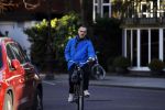 Amsterdam 20 maart 2018 
Rolf Snoeren ( Viktor en Rolf) op de fiets in Amsterdam zuid. Hij rijdt naar zijn villa/huis.
