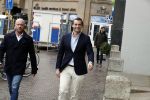 Den Haag 12 maart 2018
Fractievoorzitters Klaas Dijkhoff (VVD), Jesse Klaver (Groen Links), Lilian Marijnissen (SP) en Thierry Baudet (FvD) zijn met elkaar in gesprek in het Libelle Nieuwscafe ( Dudok)